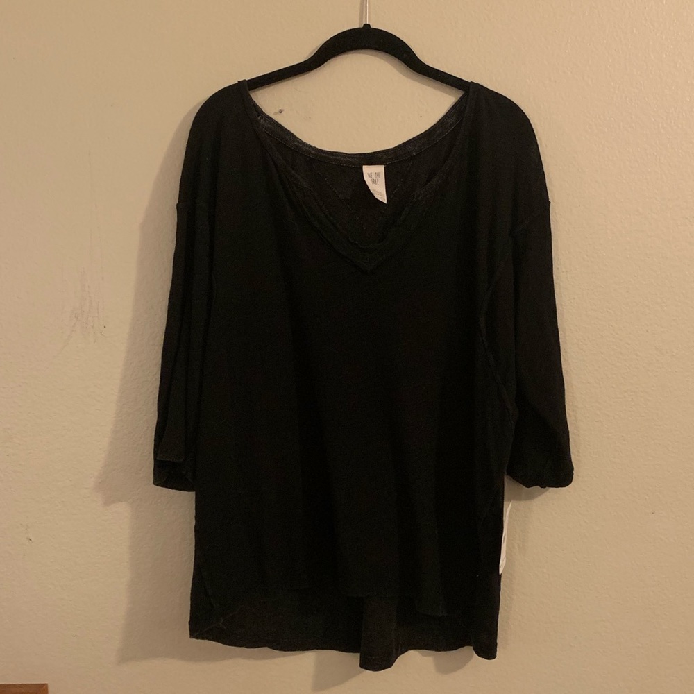 NWT Free People 3/4 Sleeve V-Neck Tee